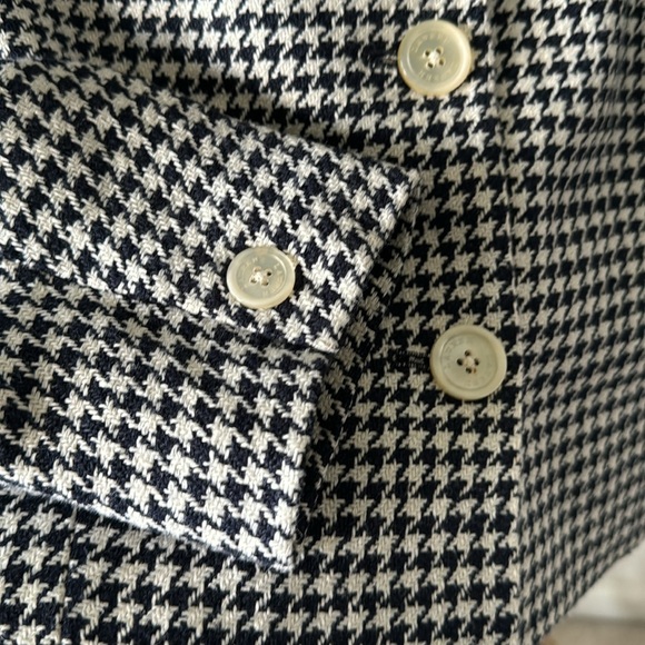 Lauren Ralph Lauren Black & White Houndstooth Boxy Blazer Jacket Sz 14 - Picture 5 of 6